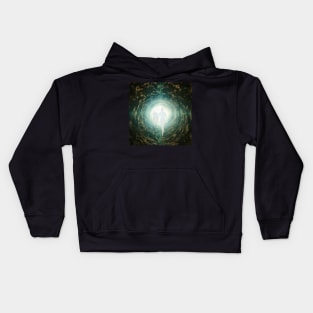 Human souls in a tunnel of light Kids Hoodie